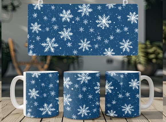 Download Snowflake Christmas Mug Sublimation PNG - Sub Collection