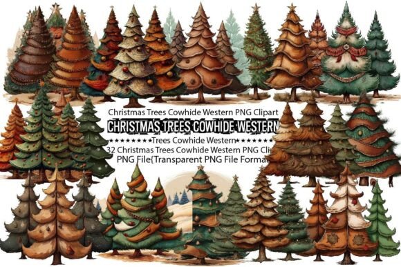 Download Christmas Trees Cowhide Western PNG - Christmas tree Collection