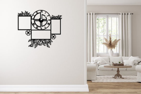 Download Laser Cut Decorative Wall Clock - Premium Resources