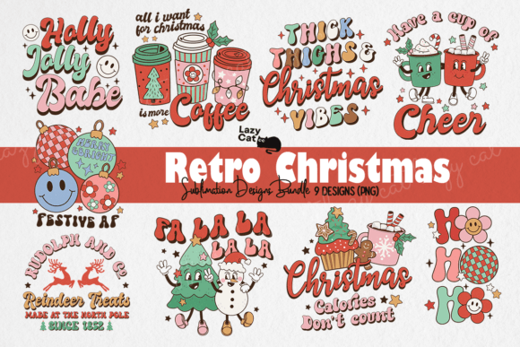Download Retro Christmas Sublimation Bundle - Sub Collection