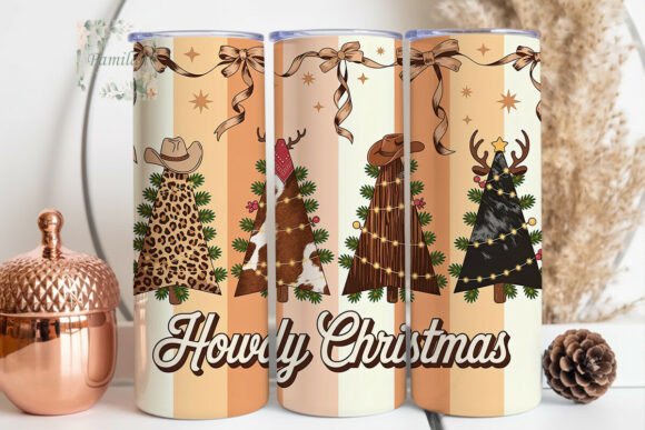 Download Western Cowhide Christmas Trees Tumbler - Christmas tree Collection