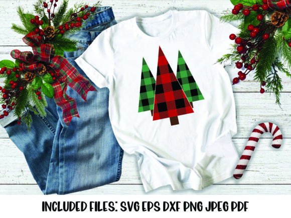 Download Buffalo Plaid Christmas Trees SVG - Christmas tree Collection