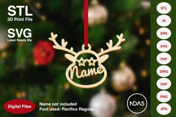Download Reindeer Face Christmas Tree Decoration - Christmas tree Collection