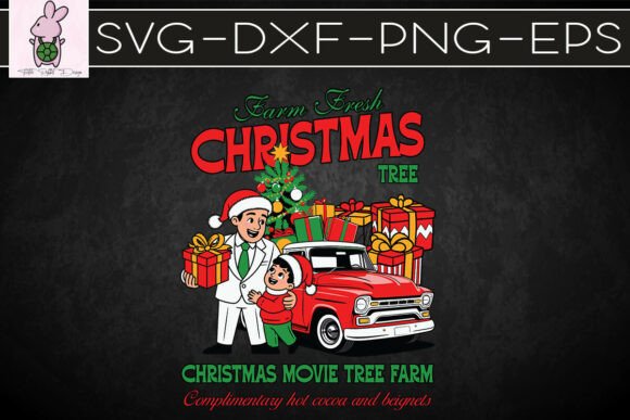 Download Vintage Christmas Tree Farm Festive SVG - Christmas tree Collection