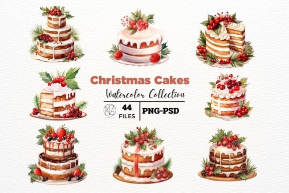 Download Christmas Cake Illustrations PNG - Illustrations Collection