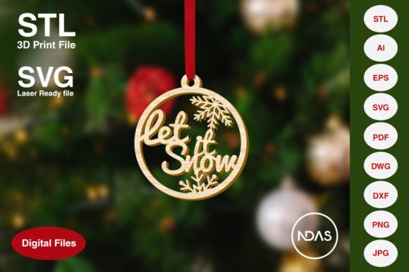 Download Let It Snow Christmas Tree Decoration - Christmas tree Collection