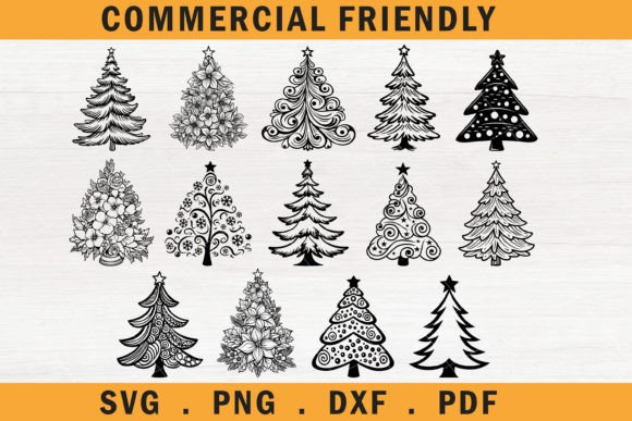 Download Christmas Trees SVG,floral Christmas SVG - Christmas tree Collection