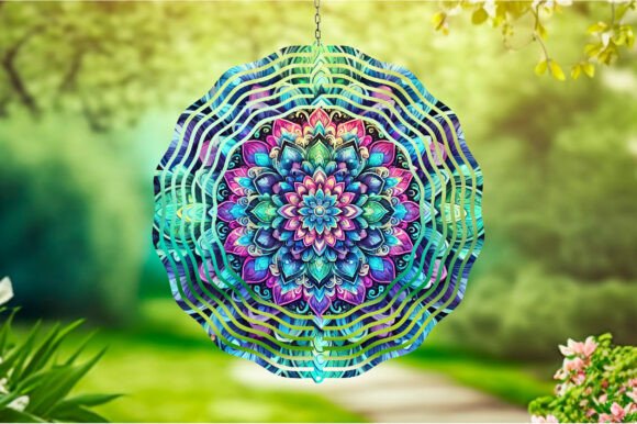 Download 3d Mandala Wind Spinner Sublimation PNG - Sub Collection