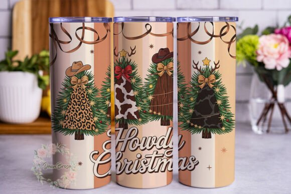 Download Western Cowhide Christmas Trees Tumbler - Christmas tree Collection