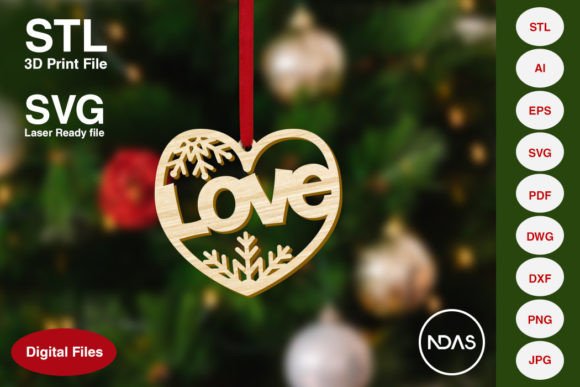 Download Love Text Christmas Tree Decoration - Christmas tree Collection